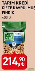 TARIM KREDİ ÇİFTE KAVRULMUŞ FINDIK 400 G